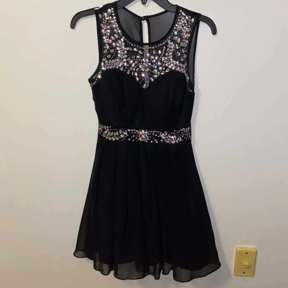 Short Black Formal Dress (Windsor, Size 1/2)